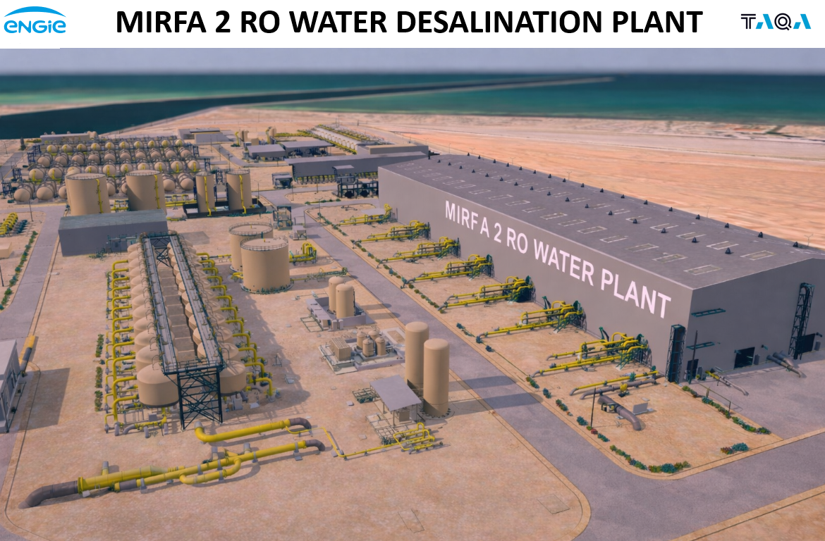 Mirfa 2 RO Water Plant rendering